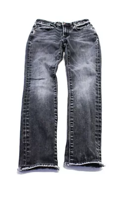 R13 Womens Zipper Fly Mid Rise Alison Skinny Jeans Gray Denim Size 25 • $109.79