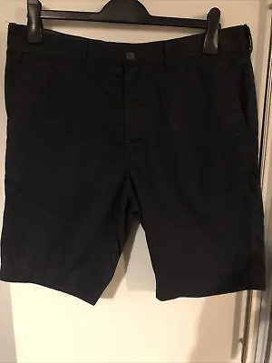 Mens M&S Chino Shorts Navy Blue 34w Worn Good Condition  • £5.99