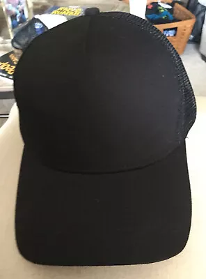 All Black Velco Mesh Hat - Like Justin Bieber Wears; Only Worn A Few Times • $3