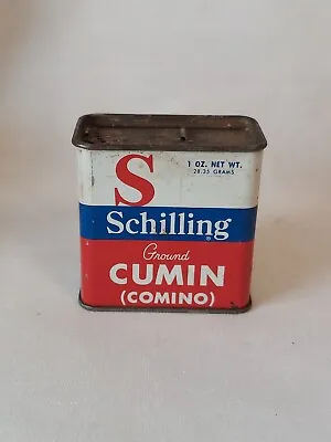 Schilling Brand Vintage Cumin 1oz Spice Tin • $6