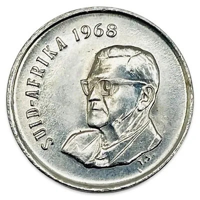 1968 South Africa 5 Cents - Charles Swart Commemorative Coin #A1169 • $3.19