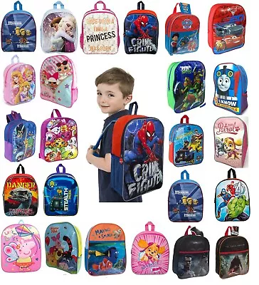 Boys Girls Kids Childrens School Backpack Junior Novelty Character Rucksack Bag • £7.95