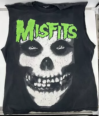 MISFITS Rare2006 Double-sided Crimson Ghost Skull Sleeveless  T-shirt (Sz Lg) • $45.50