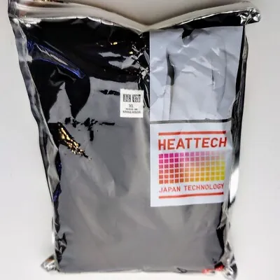 Uniqlo Heattech V-Neck T-Shirt Mens XL Black Tag Free Polyester Athletic Stretch • $19.80