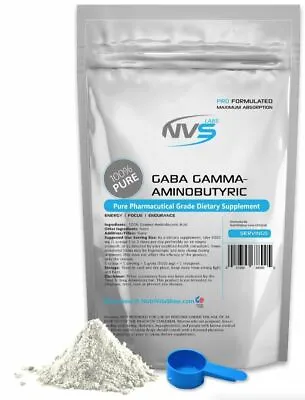 Nvs 100% Pure Gaba Gamma Aminobutyric Acid Powder Usp Sleep Nongmo Vegan Usa • $69.95