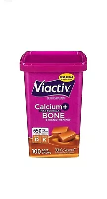 Viactiv Calcium Vitamin D Supplement Soft Chews Caramel (100-Count). Exp:05/25 • $19.99