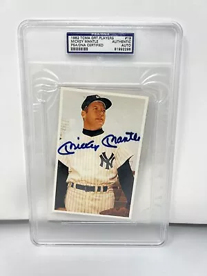 Mickey Mantle Signed 1982 TCMA Baseball’s Greatest Players #19 Card PSA/DNA Auto • $999.99