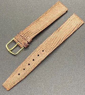 Vintage 16mm Tan Color Genuine Leather Watch Strap SN200 • £10.95