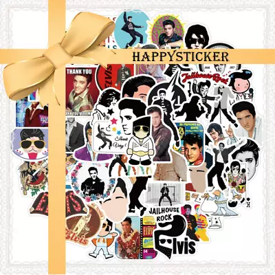 50pcs Elvis Stickers Pop Singer Vinyl Waterproof Luggage Phone Skateboard Laptop • $5.99