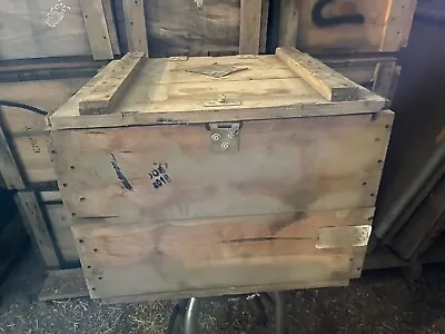 Military Wood Ammo Box 22” X 17” X 17” Ammunition Crate • $39.99