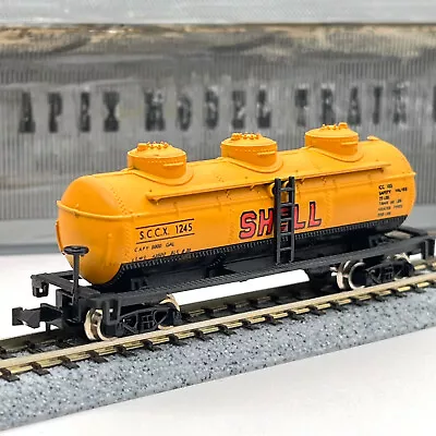 Atlas 2291 Shell 3 Dome Chemical Tank Car SCCX 1245 N Scale • $13.99
