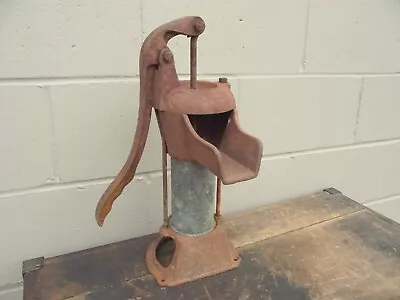 Antique Columbiana Cast Iron Brass Pitcher Hand Pump Off Grid Farm Kitchen #4 • $134.95