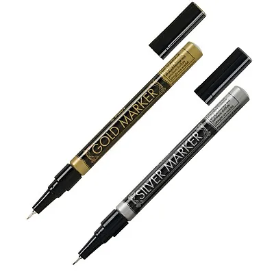 Pilot Gold & Silver Paint Markers 41400 0.5mm Extra Fine Point Pack Of 2 Marker • $11.99