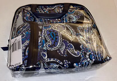 Vera Bradley Iconic 4 Piece Cosmetic Bag Set Deep Night Paisley New With Tags • $49.99