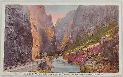 Postcard Hanging Bridge Royal Gorge Colorado Steam Engine Train Smokestack  • $5.95
