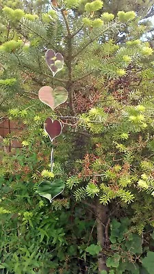 GARDEN  MIRRORS - Hanging Large Silver Hearts  • £9.99