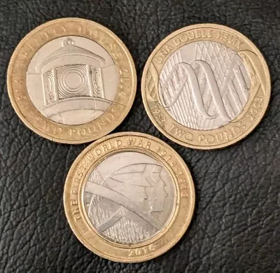 £2 Pound CoinS X3 Job Lot. Trinity House DNA & WW1 Army. Circulated • £9.50