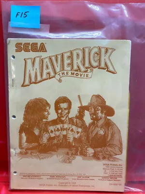Maverick The Movie ORIGINAL Sega Pinball Operations/Service/Repair Manual F15 • $49.95