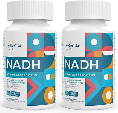 NADH 50Mg + Coq10 200Mg + D-Ribose 150Mg Supplement Enhance NAD+ Supplement For • $42.42