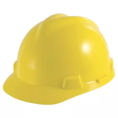 MSA Small V-Gard Cap Style Hard Hat Fas-Trac III Suspension - 477479 - Yellow • $15.17