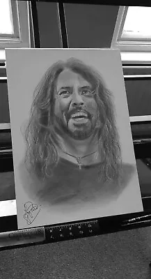 David Grohl Foo Fighters Pencil Hand Drawn Art Print A3 Picture Collectable Fan • £20