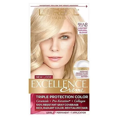 Loreal Excellence Creme Hair Color #9 1/2NB LIGHTEST NATURAL BLONDE - W/ Shampoo • $12.95