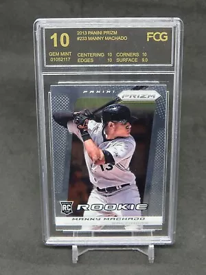 2013 Panini Prizm Manny Machado Rookie Fcg 10 Baltimore Orioles Kh3 • $0.99