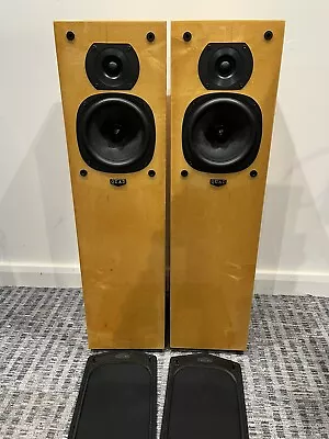 QUAD 21L Floor Standing Loudspeakers Pair - Birds Eye Maple Finish • £199.99