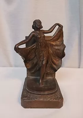 Vintage 1920’s Flapper Bookend Statue Marked 500 • $65