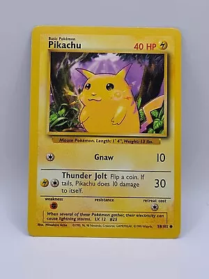 Pokémon TCG Pikachu Base Set 58/102 Regular Unlimited Common • $2.25