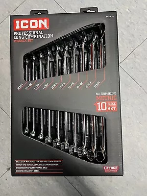 ICON WCLM-10 Professional Long Metric Wrench Set 10 Piece 56611 New • $79.79