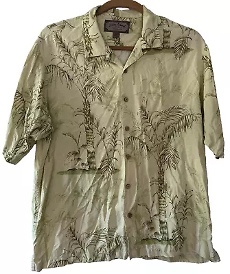 Palm Island Clothing Co. Mens Hawaiian Shirt Bamboo Green Size XL • $14.89