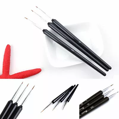 3PCS Nail Art Pen Dotting Painting Drawing UV Gel Liner Polish Brush Tool Set US • $3.98