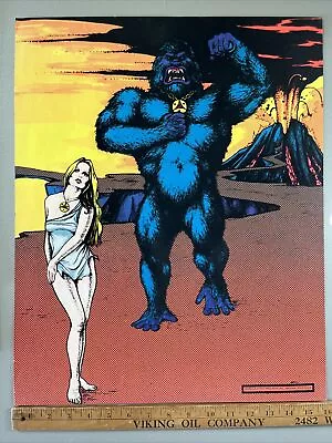 Original 1977 “Gorilla” Black Light Poster Pro Arts Woman 16”x20” Rare VTG • $160