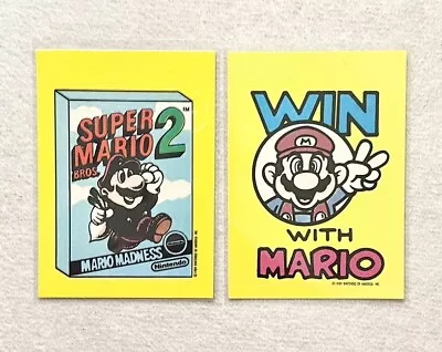 1989 Nintendo Topps Sticker Cards (2) 1 18 SUPER MARIO • $2.99