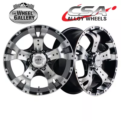 CSA Jackal Large Cap 16x8 6/139.7 25P Gloss Black Machined Face Set Of Alloy... • $1076