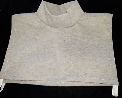 Womens LIGHT GRAY SOLID DICKEY DICKIE TOP Mock Turtleneck BANDS UNDER ARMS Nice! • $4.76