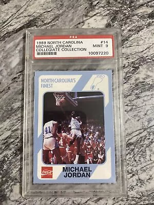 1989 Collegiate Collection North Carolina Michael Jordan #14 COCA-COLA PSA 9 • $55