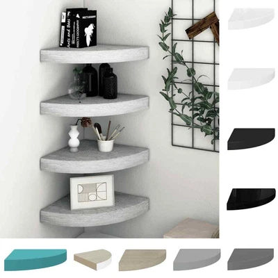 1/2/4x Floating Corner Shelf 35x35x3.8 Cm/25x25x3.8 Cm Multi Colours VidaXL • £22.99