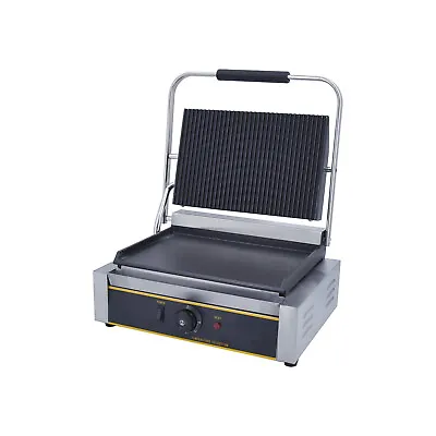 £185 • Buy Commercial Electric Griddle Panini Contact Grill Flat Groove Press Toaster Maker