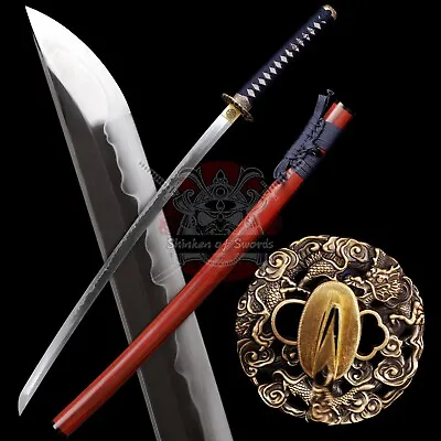 Battle Ready Japanese Samurai Katana Sword Razor Sharp Clay Tempered T10 Steel • $188.88