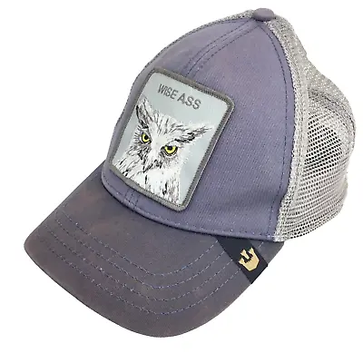 Goorin Bros Trucker Hat Cap Wise Ass Owl Logo Snapback 2-Tone Gray - FADED • $26.99