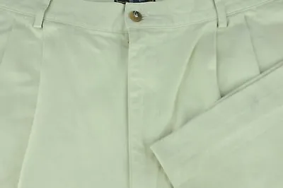 Gant Men's Khaki Cotton Pleated Chino Casual Pants 36 X 30 * • $39.99