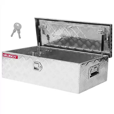 Aluminum For Pickup Truck Trunk Bed Tool Box Trailer Storage + Lock 39 X13 X10  • $117.99