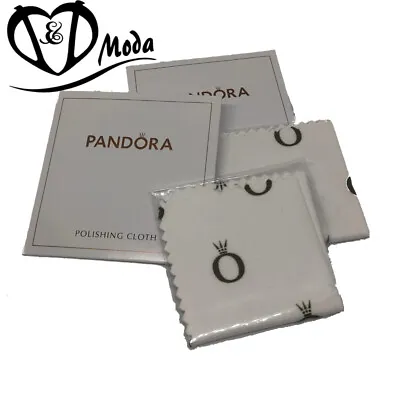 Pandora Silver Jewellery Polishing Cloth - 2 Pack - 10cm X 10cm • £3.99