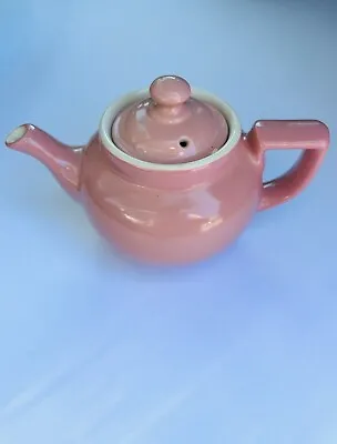 Genuine Mid Century Modern Hall Light  Pink Glazed  Vintage Personal  Teapot • $44.99