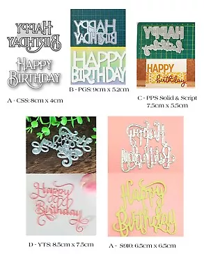 CHOOSE: Happy Birthday Curly Bold Large Small Metal Cutting Dies Card Making • £4.20