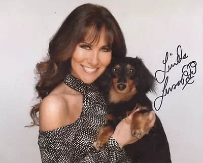 Model & Page 3 Girl Linda Lusardi Signed With Pet Photo - UACC DEALER • £22