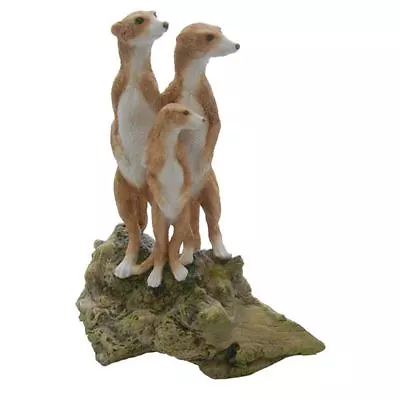 Meerkat Family Ornament Statue Home Decoration Sculpture Figurine Or Gift • £23.95