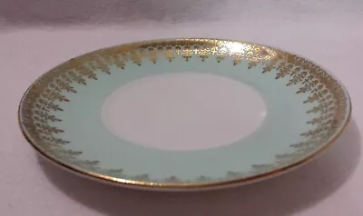 Queen Anne Fine Bone China England Mint Green And Gold Saucer Only Numbered • $10.50